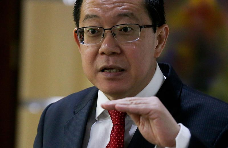 Penang Chief Minister Lim Guan Eng speaking to the press in his office at Komtar, George Town, January 11, 2018. u00e2u20acu201d Picture by Sayuti Zainudin
