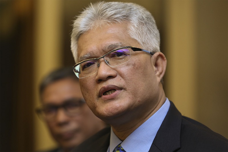 Employment Insurance System fund chief executive Datuk Mohd Sahar Darusman speaks during a press conference after a briefing on the Employment Insurance System in Kuala Lumpur January 10, 2018. u00e2u20acu201d Picture by Yusof Mat Isa