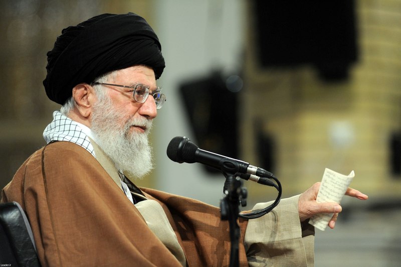 Iran's Supreme Leader Ayatollah Ali Khamenei gestures as he speaks, Iran January 9, 2018. u00e2u20acu201d Leader.ir/Handout via Reuters