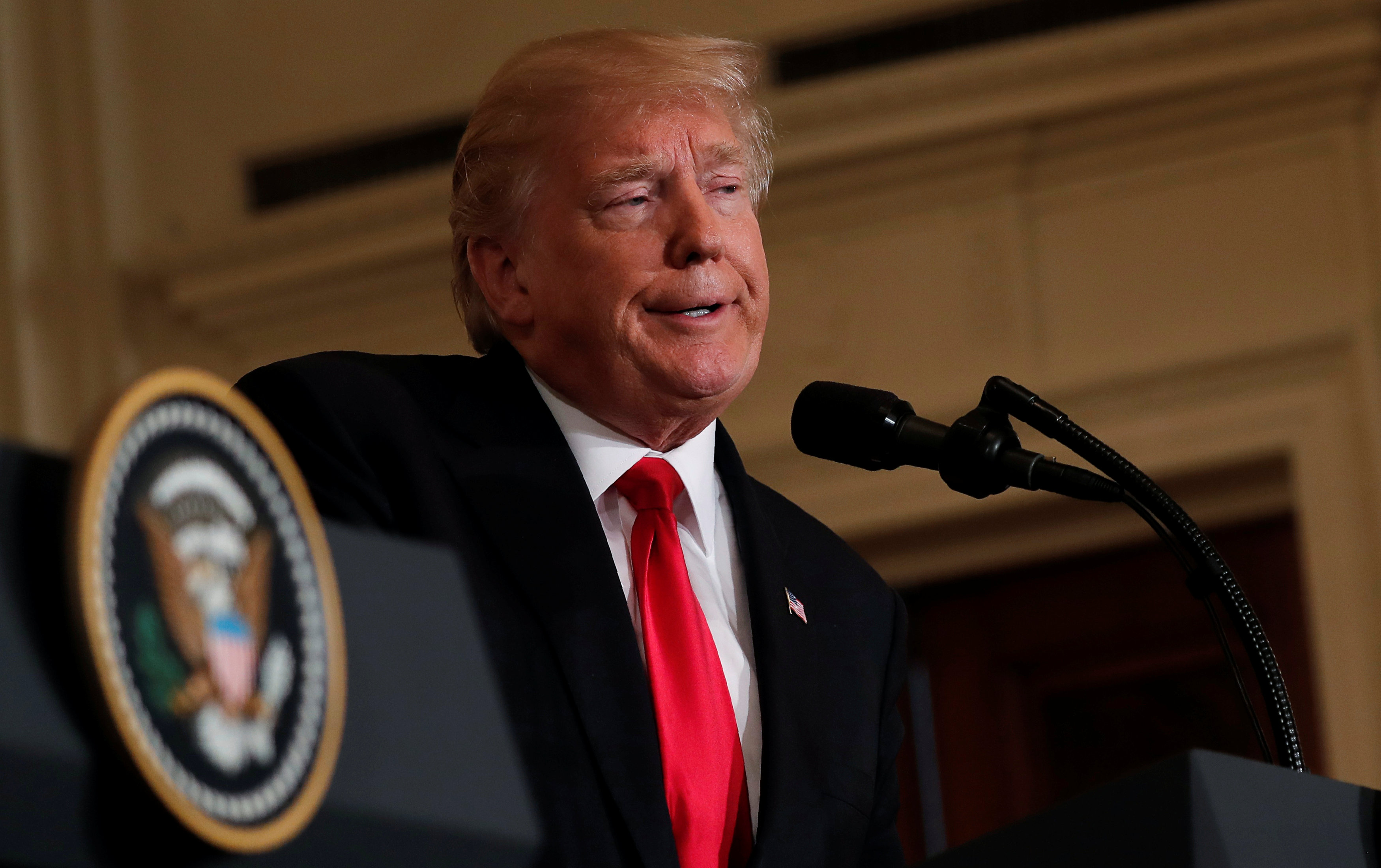 US President Donald Trump answers a question during a joint news conference with Norwegian Prime Minister Erna Solberg at the White House in Washington, January 10, 2018. u00e2u20acu201d Reuters pic