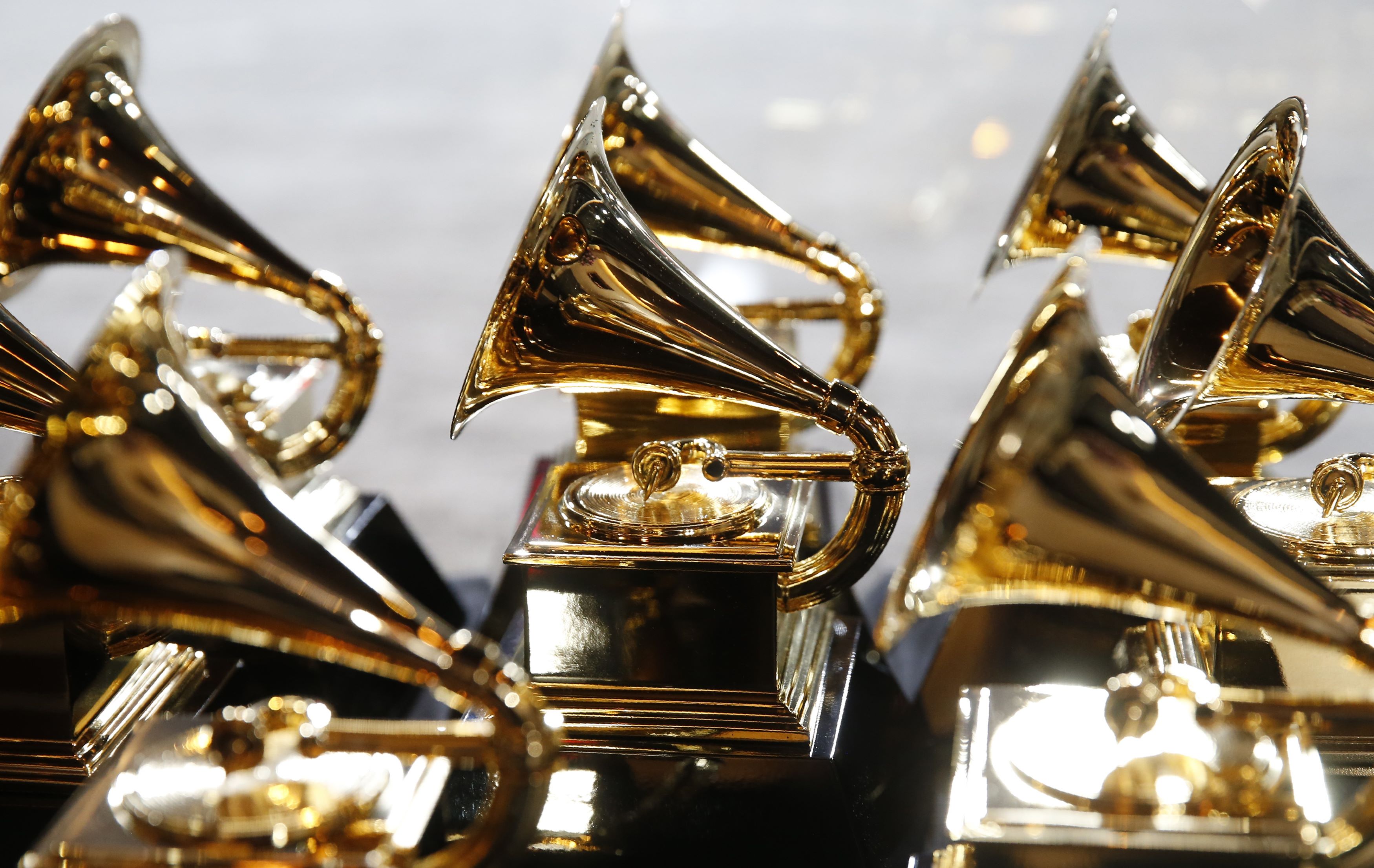 Grammy Awards are displayed backstage during the pre-telecast of the 60th Annual Grammy Awards in New York, January 28, 2018. u00e2u20acu201d Reuters pic
