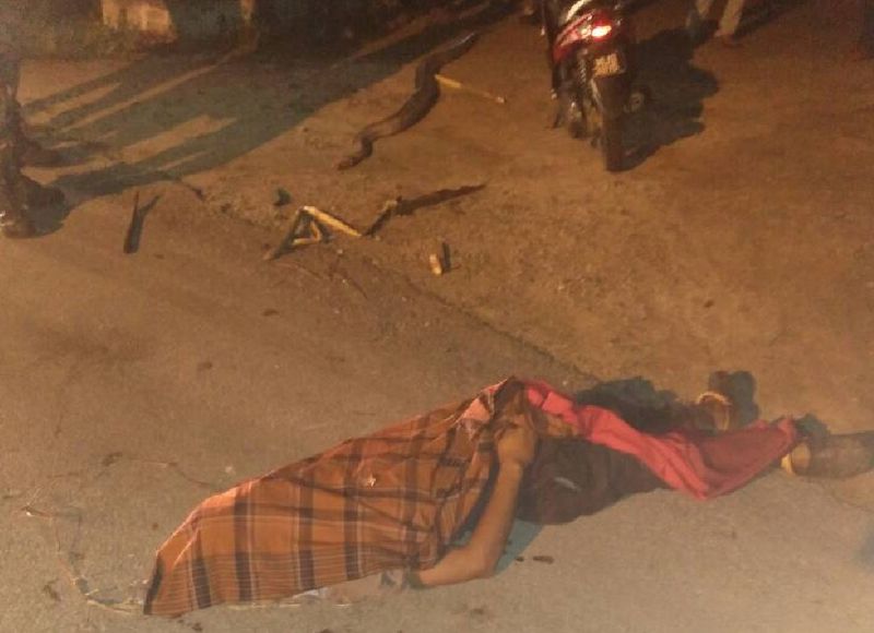 Passersby arrive too late to save the man from being strangled him to death by a python. u00e2u20acu201dPicture courtesy of Selangor Fire and Rescue Department