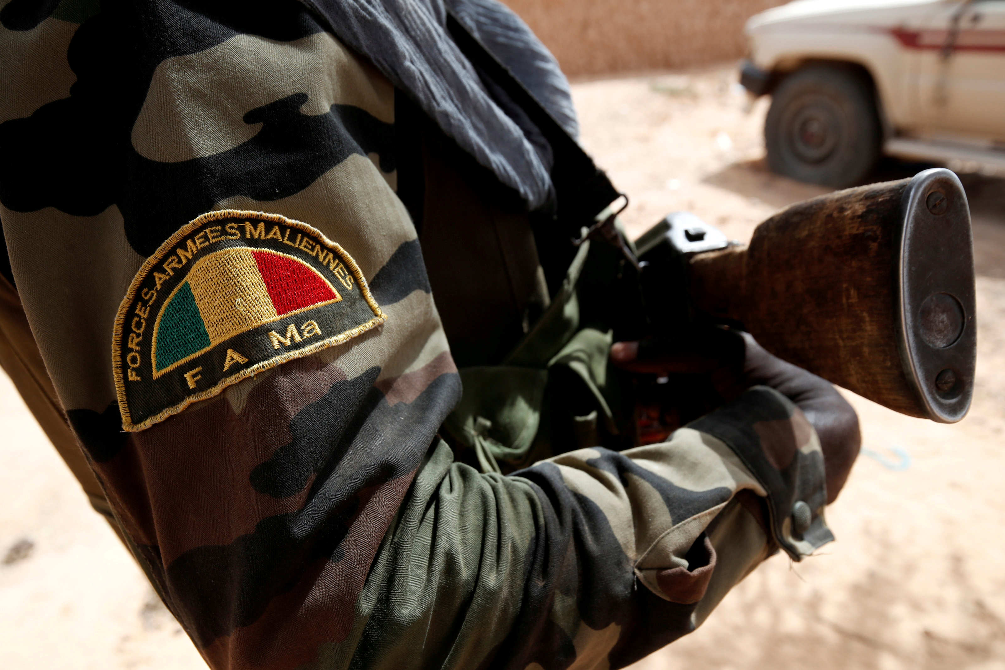 A Malian Armed Forces patch worn by a soldier is pictured during the regional anti-insurgent Operation Barkhane in Tin Hama, Mali, October 19, 2017. u00e2u20acu201d Reuters pic