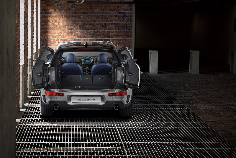 The Mini Clubman Sterling Edition features split rear doors.