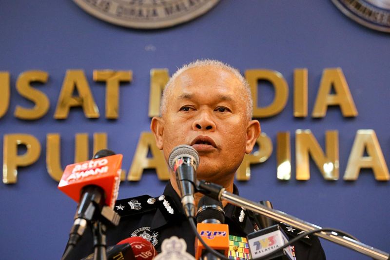 Bukit Aman Narcotics Director Datuk Seri Mohamad Salleh speaks to the press about the recent drugs bust in Penang. u00e2u20acu2022 Picture by Sayuti Zainudin
