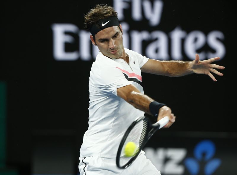 Switzerland's Roger Federer in action during his match against Germany's Jan-Lennard Struff at the Australian Open in Melbourne January 18, 2018. u00e2u20acu201d Reuters picnn