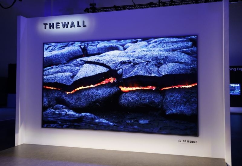 Samsung's u00e2u20acu02dcThe Wallu00e2u20acu2122 is a giant 146-inch TV. u00e2u20acu2022 AFP pic