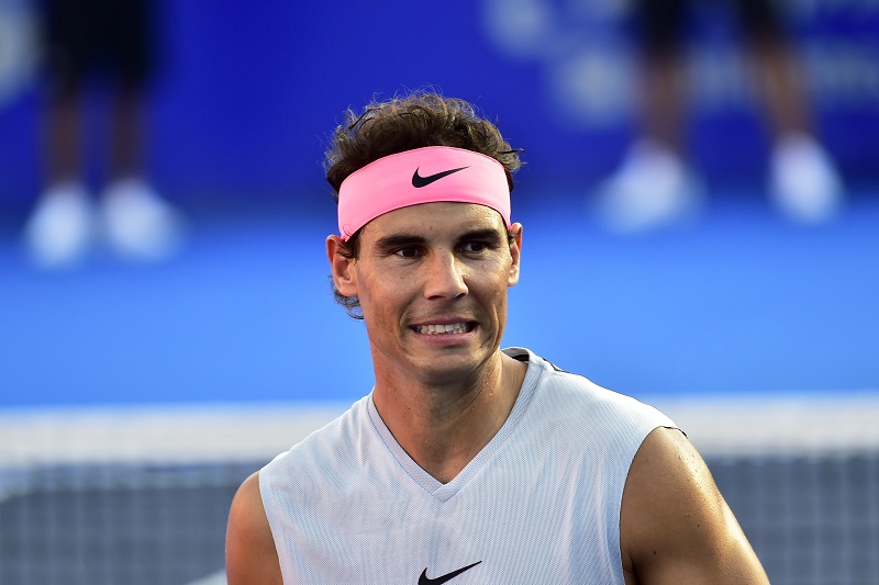 Spainu00e2u20acu2122s Rafael Nadal pauses during an exibition match the day before the start of the Mexico ATP 500 Tennis Open in Acapulco, Guerrero state, Mexico February 25, 2018. u00e2u20acu201d AFP pic