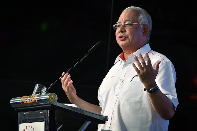 Prime Minister Datuk Seri Najib Razak gives a speech during the launch of Felda 2.0 in Felda Lurah Bilut, Bentong February 4, 2018.u00c2u00a0u00e2u20acu201d Bernama pic