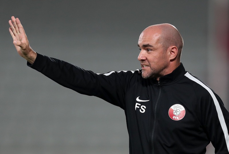 Qatar's Head Coach Felix Sanchez Bas reacts on the sidelines during the friendly football match between Iceland and Qatar at the Abdullah bin Nasser bin Khalifa Stadium in Doha, November 14, 2017. u00e2u20acu201d AFP pic