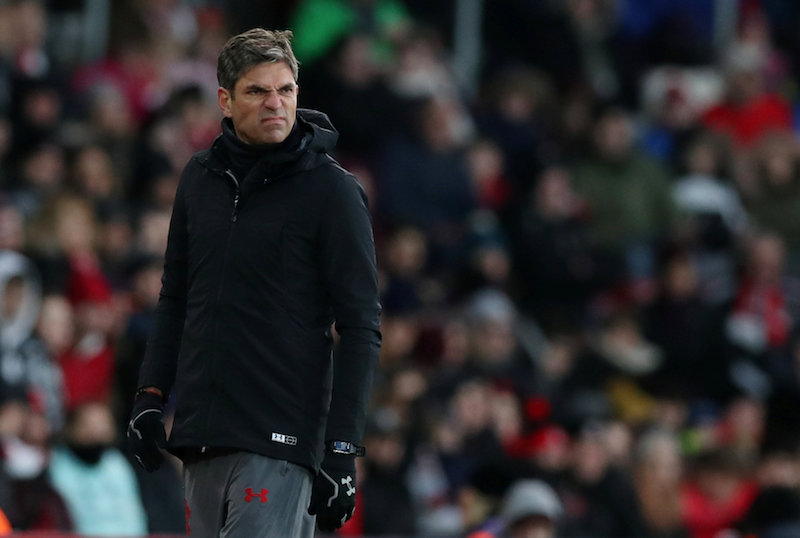 Southampton manager Mauricio Pellegrino looks on during their match against Liverpool at St Mary's Stadium in Southampton February 11, 2018. u00e2u20acu201d Action Images pic via Reuters