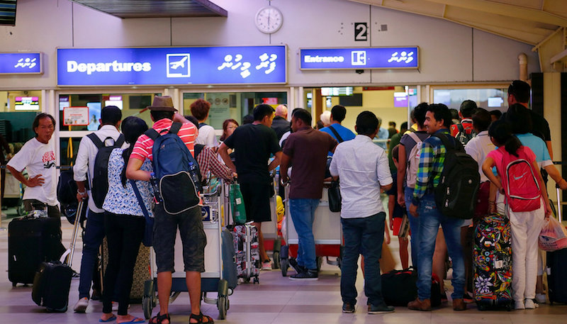 Tourists wait in the departures hall at Velana International Airport in Male, Maldives February 13, 2018. u00e2u20acu201d Reuters pic