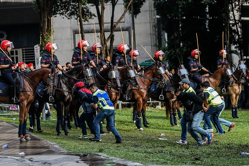 About 200 personnel from the police, military, fire and rescue department, Health Ministry, and operatives from the National Special Operations Force took part in the hour-long drill.