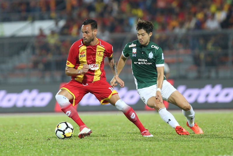 Rufino Segovia (left) starred for Selangor as he scored a brace against Melaka. u00e2u20acu201d Picture by Abdul Razak Ghazali