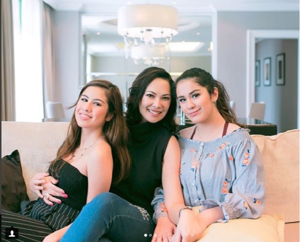 Ruffa Rama Gutierrez (centre) with her two daughters while holidaying in Kuala Lumpur February 15, 2018. u00e2u20acu201d Picture via Instagram/iloveruffag 