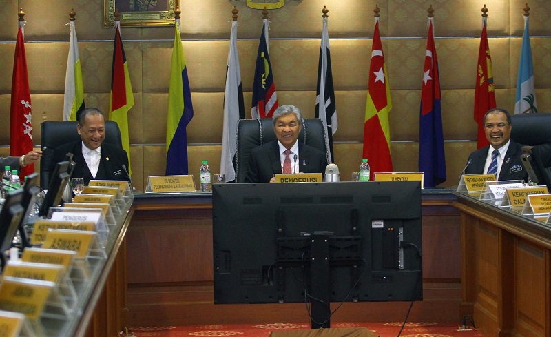 Deputy Prime Minister Datuk Seri Ahmad Zahid Hamidi chairs the 14th Tourism Cabinet Committee Meeting at Perdana Putra Building in Putrajaya February 20, 2018. u00e2u20acu201d Picture by Razak Ghazali