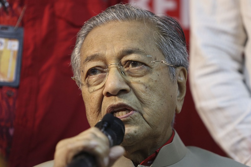 Pakatan Harapan chairman Tun Dr Mahathir Mohammad speaks during a press conference at the Parti Pribumi Bersatu headquarters in Petaling Jaya February 20, 2018. u00e2u20acu201d Picture by Yusof Mat Isa