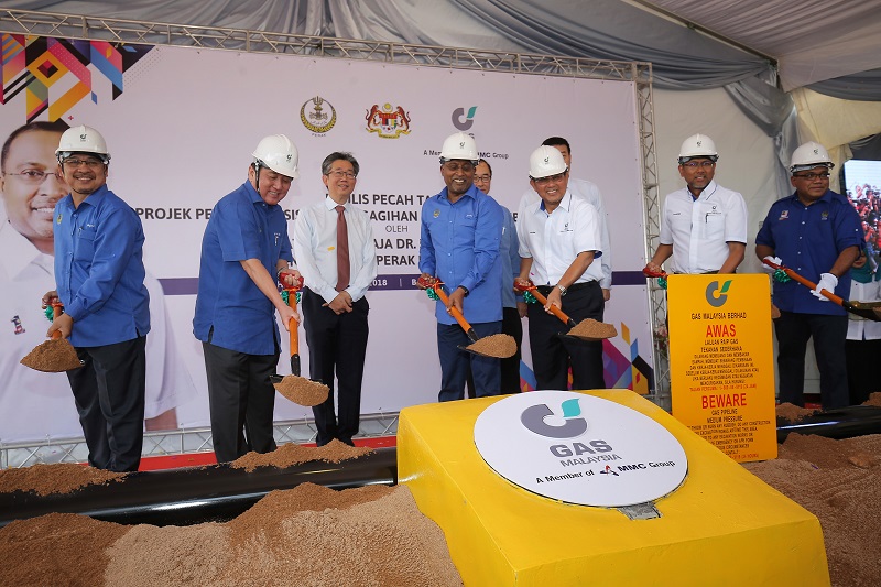 Perak Mentri Besar Datuk Seri Zambry Abd Kadir at the ground breaking ceremony for a natural gas pipeline from Ayer Tawar to Bercham and Lahat to Simpang Pulai in Ipoh February 22, 2018. u00e2u20acu201d Picture by Marcus Pheong