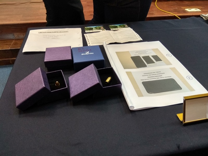 The replica 9mm bullets bought online were delivered in square boxes through a local courier service. u00e2u20acu201d Picture by Kenneth Tee