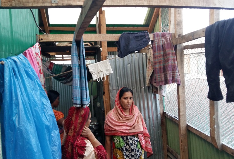 The owners of this two-storey home in Dhakau00e2u20acu2122s Sattola slum used wire netting and plastic to let in more air and light, when it was rebuilt after a fire, pictured January 21, 1018. u00e2u20acu201d Thomson Reuters Foundation pic