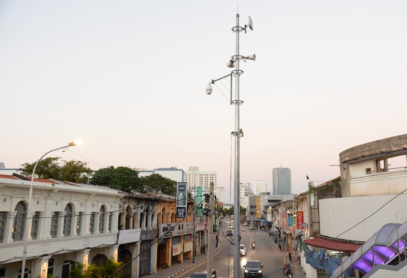 A CCTV camera monitors Penang Road in George Town February 7, 2018. u00e2u20acu201d Picture by KE Ooi