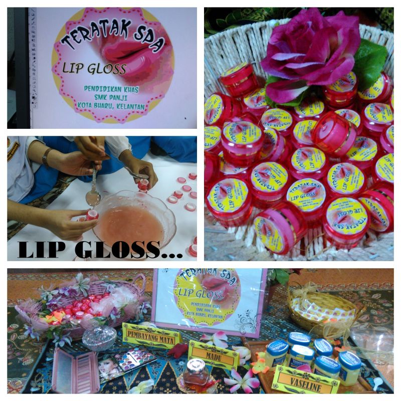 Lip gloss made by Razhiyah's students.