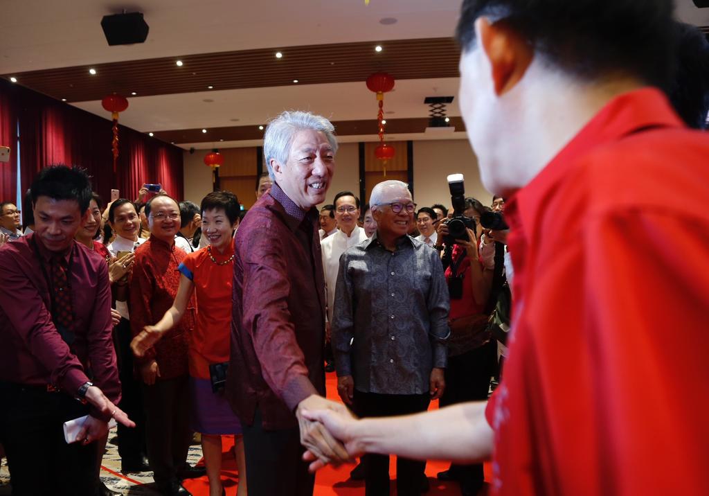 DPM Teo Chee Hean at the Spring Reception with Cabinet Ministers and Members of Parliament. The event was organised by the Singapore Chinese Cultural Centre and Singapore Federation of Chinese Clan Associations. u00e2u20acu201d Picture by Raj Nadarajan/TODAY