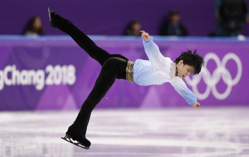 Yuzuru Hanyu of Japan performs in the menu00e2u20acu2122s single skaing short programme competition at the Gangneung Ice Arena for the Pyeongchang 2018 Winter Olympics in South Korea. u00e2u20acu201d Reuters pic