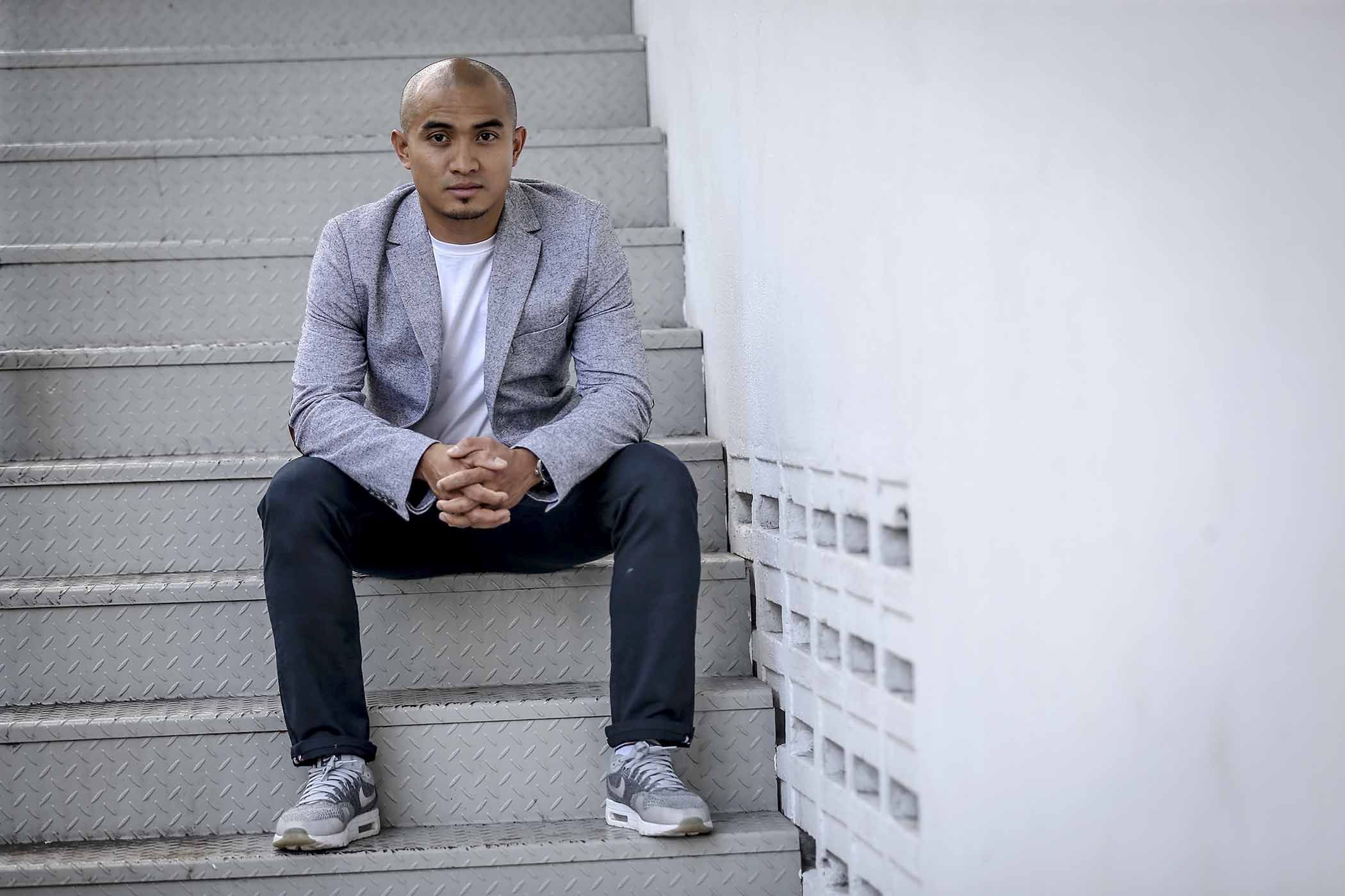 National cyclist and keirin world champion Azizulhasni Awang during press conference on biopic film at UUM Kuala Lumpur. u00e2u20acu201d Picture by Firdaus Latif