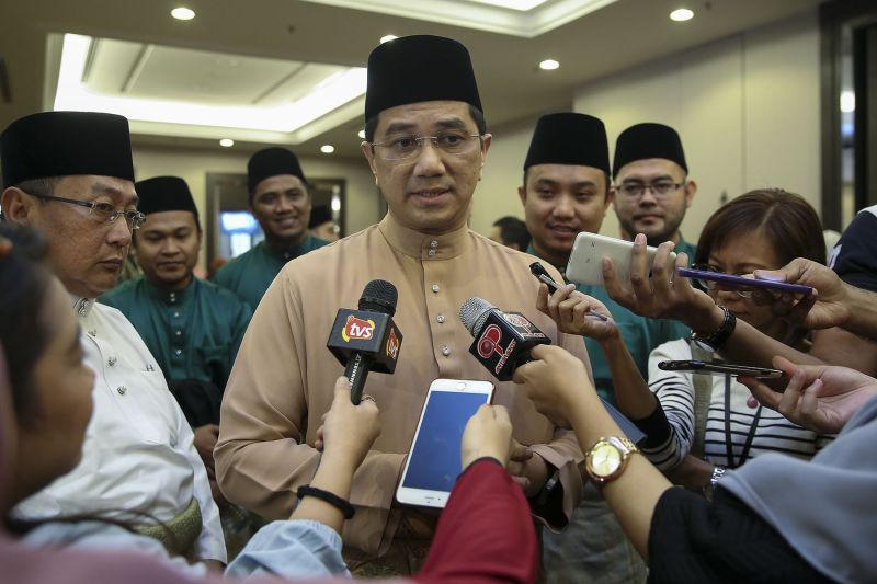 Selangor Mentri Besar Datuk Seri Azmin Ali speaks to reporters after officiating a state-level event in Shah Alam February 10, 2018. u00e2u20acu2022 Picture by Yusof Mat Isa