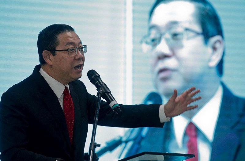 Penang Chief Minister Lim Guan Eng speaking at the opening of Boston Scientific at Batu Kawan, Seberang Prai February 5, 2018. u00e2u20acu201d Picture by Sayuti Zainudin 