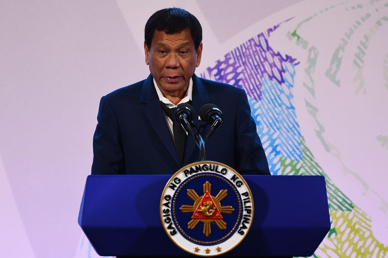 File picture shows Philippine President Rodrigo Duterte addressing a press conference after the closing ceremony of the 31st Association of Southeast Asian Nations (ASEAN) Summit in Manila, November 14, 2017. u00e2u20acu201d AFP pic