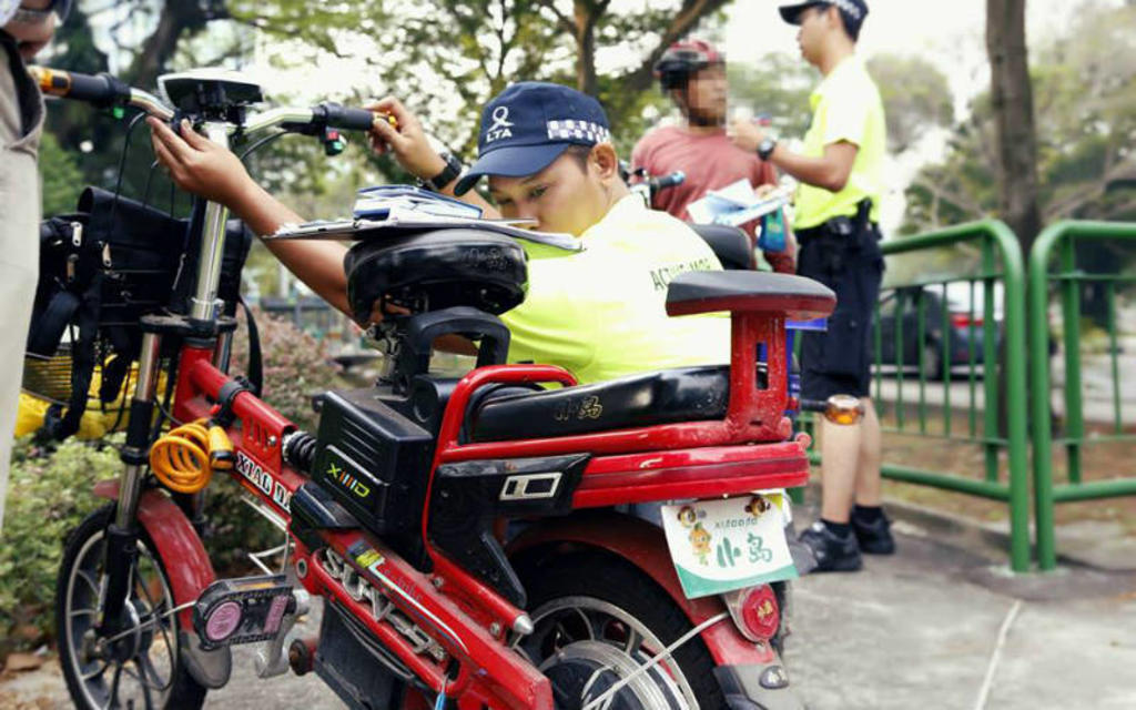 E-bike owners who have not registered their vehicles or continue to use non-compliant bikes could face hefty fines and jail sentences from today. u00e2u20acu201d Picture courtesy of Land Transport Authority 
