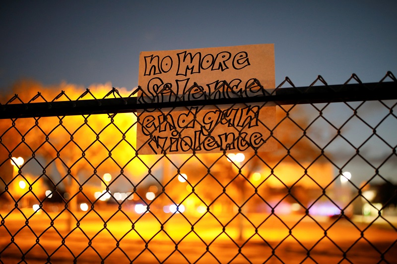A note is seen on the fence of the Marjory Stoneman Douglas High School following a mass shooting, in Parkland, Florida February 21, 2018. u00e2u20acu2022 Reuters pic