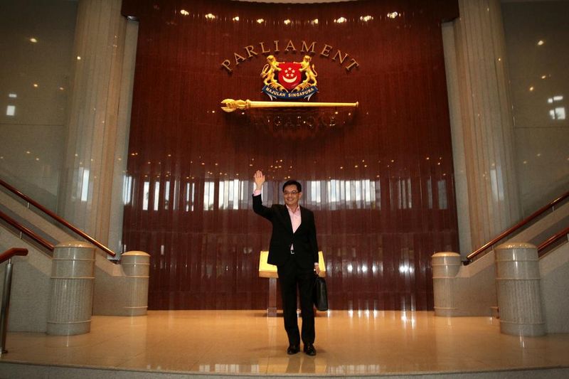Singapore Minister for Finance Heng Swee Keat arriving at Parliament House on February 19 for Budget 2018. u00e2u20acu201d Jason Quah/TODAY pic