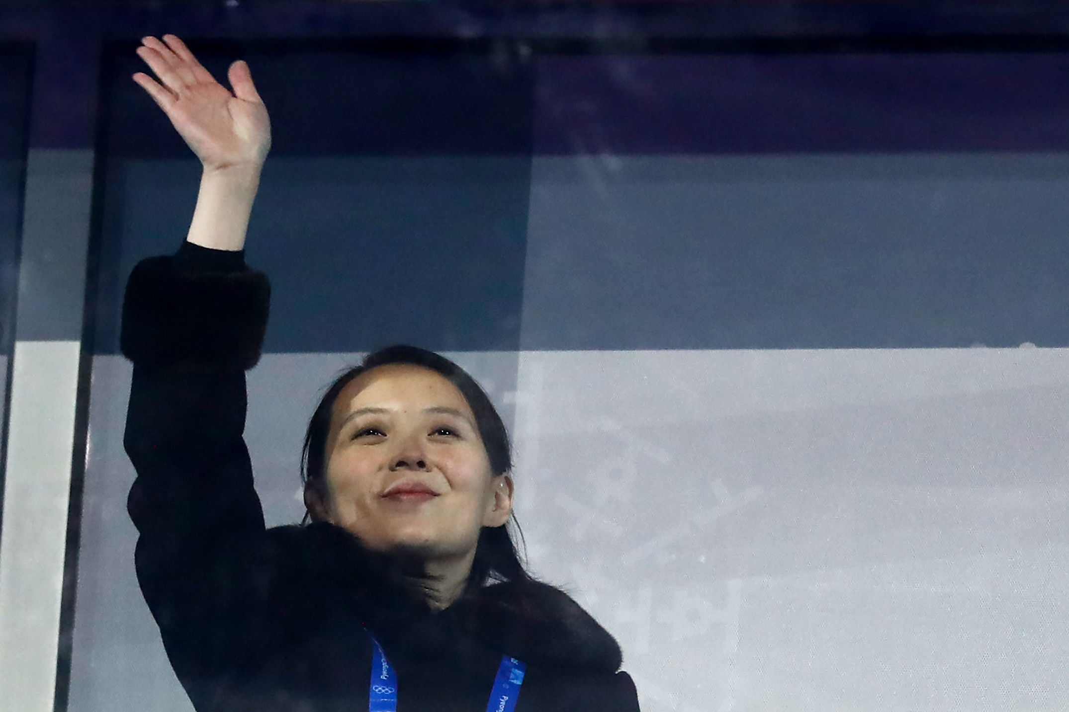 North Korea's leader Kim Jong-un's sister Kim Yo-jong waves during the opening ceremony of the Pyeongchang 2018 Winter Olympic Games at the Pyeongchang Stadium on February 9, 2018. u00e2u20acu201d AFP pic