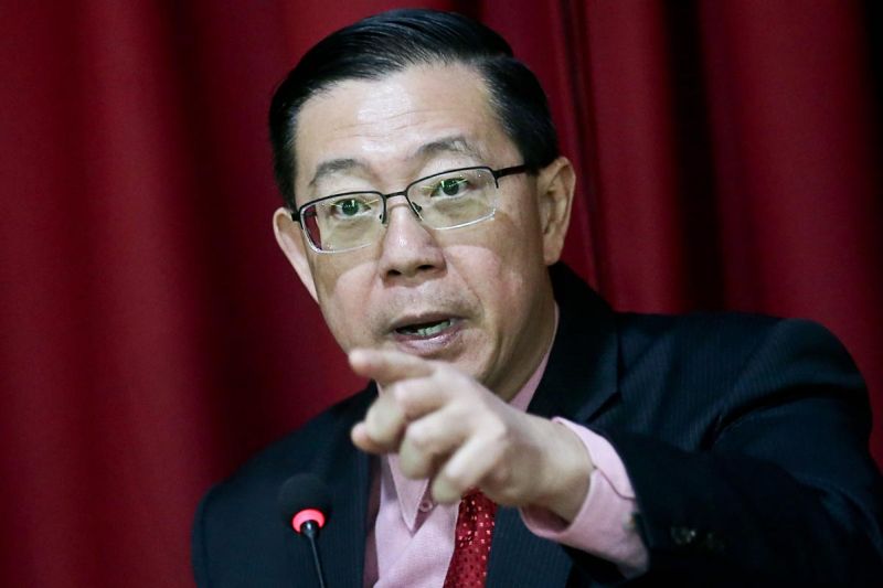 Penang Chief Minister Lim Guan Eng speaks during a press conference in Komtar today, February 28, 2018. u00e2u20acu2022 Picture by Sayuti Zainudin