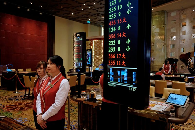 Employees inside the casino prepare for the opening of MGM Cotai in Macau February 13, 2018. u00e2u20acu201d Reuters pic