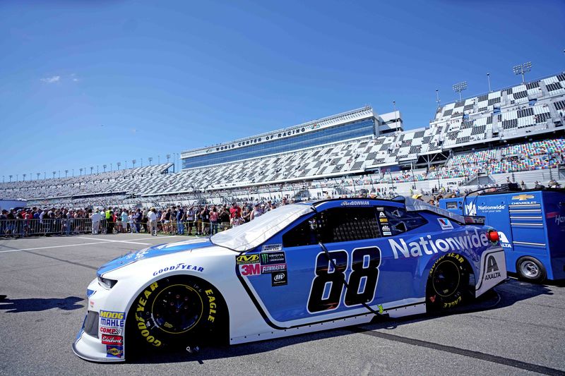 The car of NASCAR Cup Series driver Alex Bowman (88) sits on the grid prior to the Daytona 500 at Daytona International Speedway, Daytona Beach, Florida, February 18, 2018. u00e2u20acu201d Jasen Vinlove-USA TODAY Sports/Reuters pic