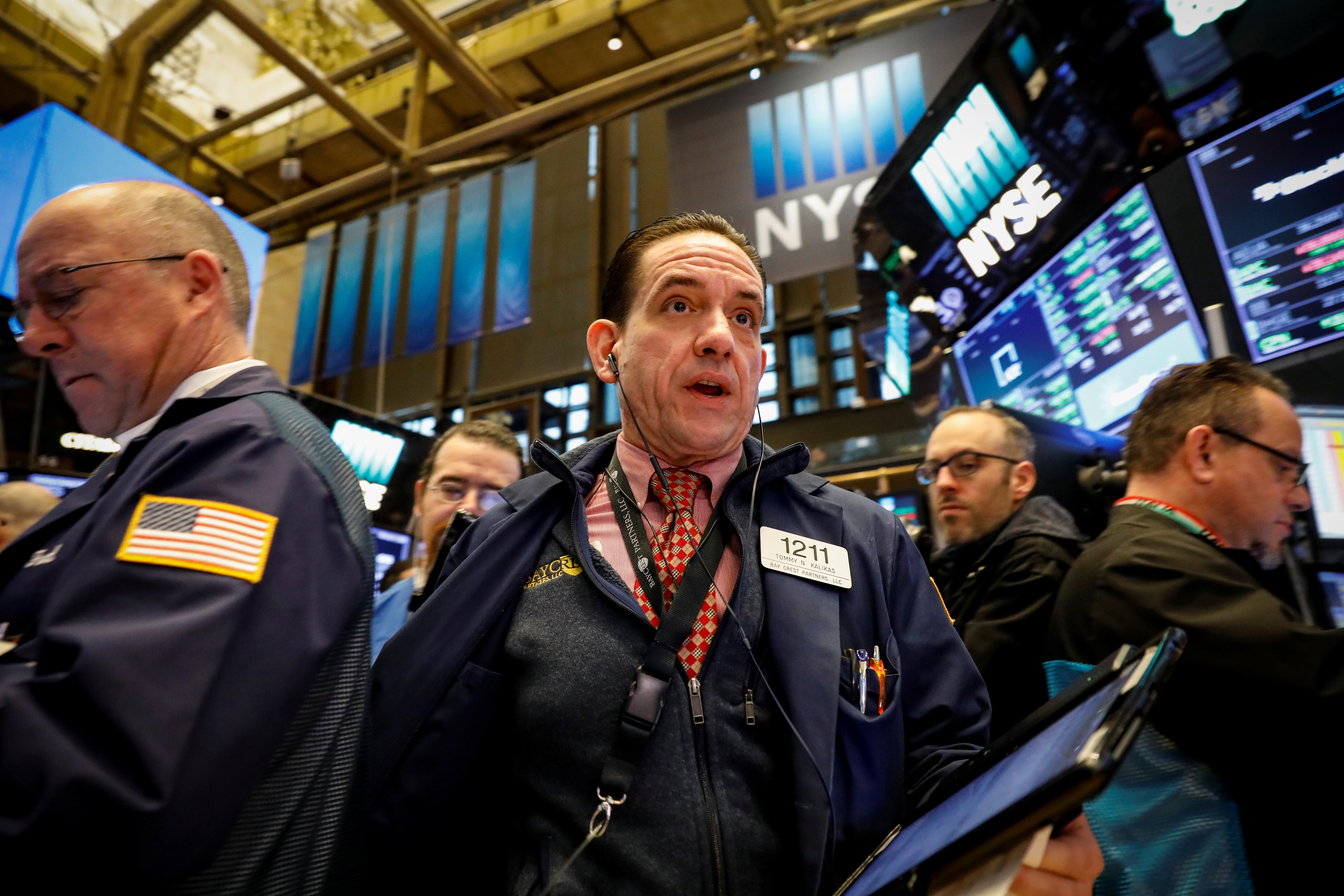 Traders work on the floor of the New York Stock Exchange shortly after the opening bell in New York, February 13, 2018. u00e2u20acu201d Reuters pic