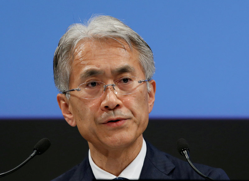 Sony Corp's chief financial officer Kenichiro Yoshida attends a news conference at its headquarters in Tokyo February 2, 2017. u00e2u20acu201d Reuters pic