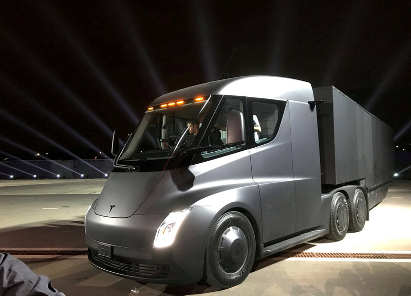 Tesla's new electric semi truck is shown in Hawthorne, California November 16, 2017. — Reuters pic