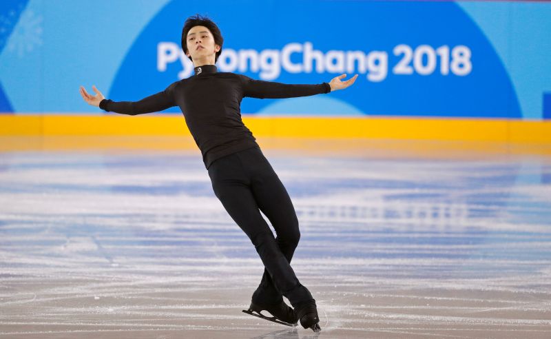 Yuzuru Hanyu of Japan trains. u00e2u20acu201d Reuters pic