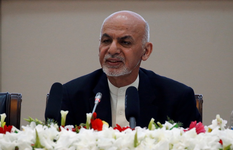 Afghan President Ashraf Ghani speaks during during a peace and security cooperation conference in Kabul, Afghanistan February 28, 2018. REUTERS/Omar Sobhani