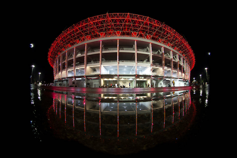 A view of the newly renovated Gelora Bung Karno Stadium ahead of the 18th Asian Games in Jakarta February 13, 2018 in this photo taken by Antara Foto. u00e2u20acu201d Handout via Reuters