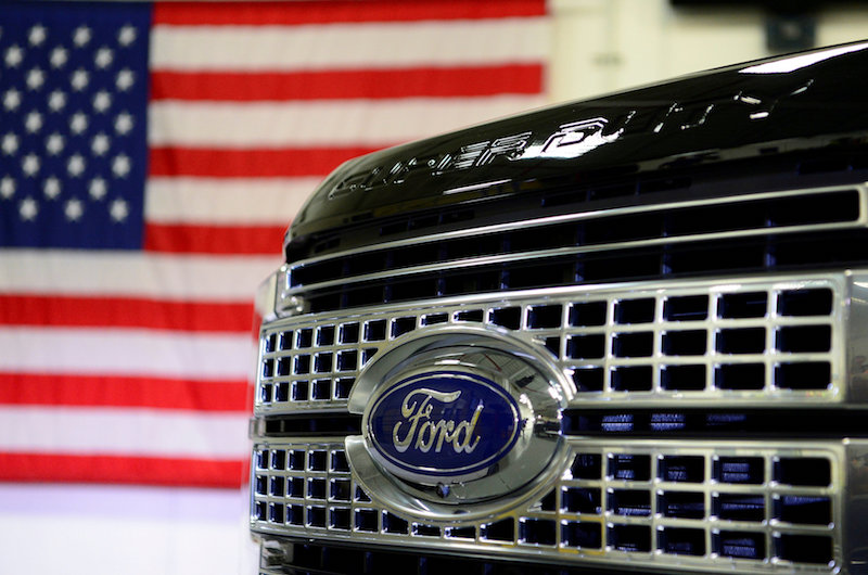 A newly remodelled Ford F250 Super Duty truck is displayed at the new Louisville Ford truck plant in Louisville, Kentucky, September 30, 2016. u00e2u20acu201d Reuters pic