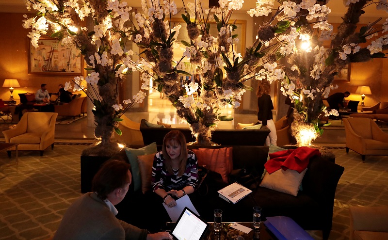 Gloria Guevara, head of World Travel and Tourism Council, attends an interview with Reuters in Lisbon, Portugal March 15, 2018.  u00e2u20acu201d Reuters pic