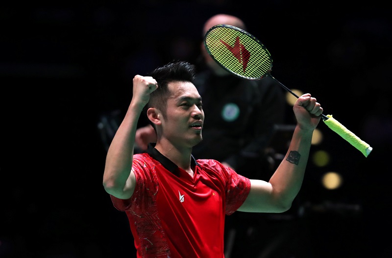 Chinau00e2u20acu2122s Lin Dan celebrates victory in the Yonex All England Open Badminton Championships menu00e2u20acu2122s singles quarter final in Birmingham March 16, 2018. u00e2u20acu201d Picture by Action Images via Reuters