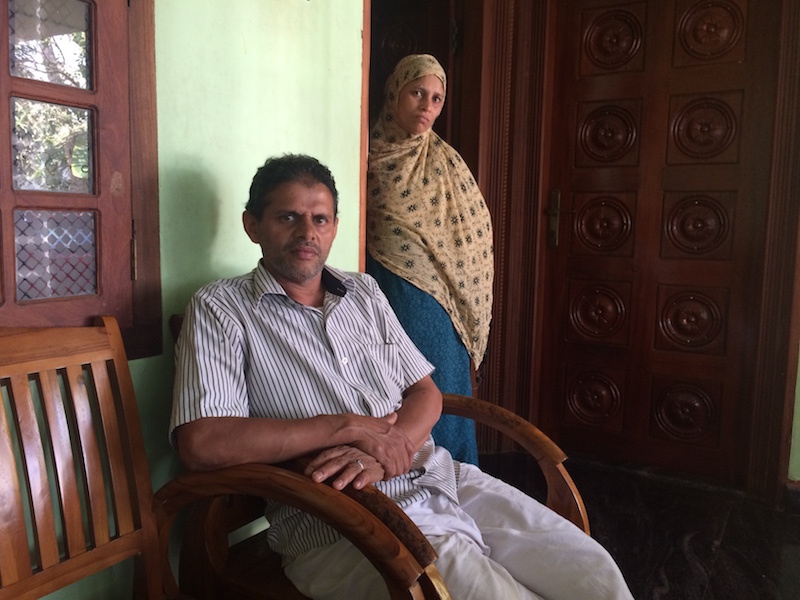Mohammad Ali and his wife at their home in the NRI township in Cherumukku, India, March 14, 2018. u00e2u20acu201d Thomson Reuters Foundation pic