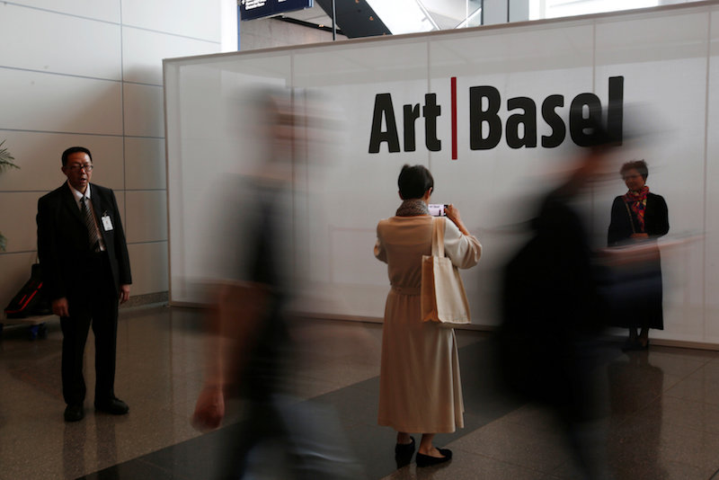 Guests attend the preview of Art Basel Hong Kong in Hong Kong March 27, 2018. u00e2u20acu201d Reuters pic